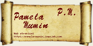 Pamela Mumin vizit kartica